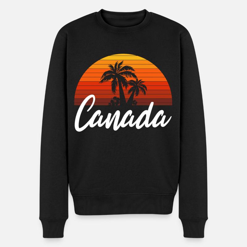 canada - Männer Premium Bio Pullover - Schwarz