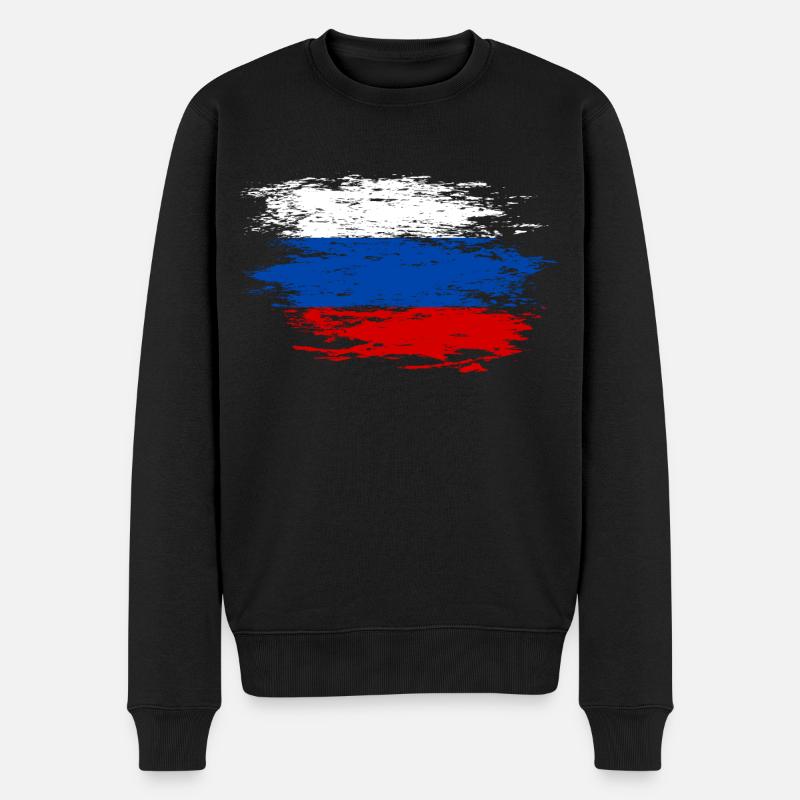 Drapeau russe utilisé - Pull Premium bio Homme - noir
