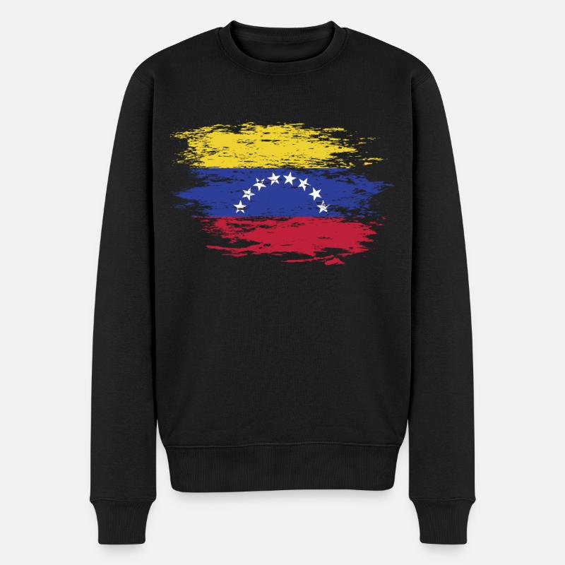 Drapeau du Venezuela utilisé - Pull Premium bio Homme - noir