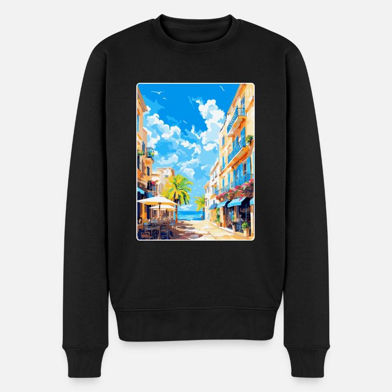 Palma De Mallorca Spanien Vintage Reiseplakat WPA - Männer Premium Bio Pullover - Schwarz