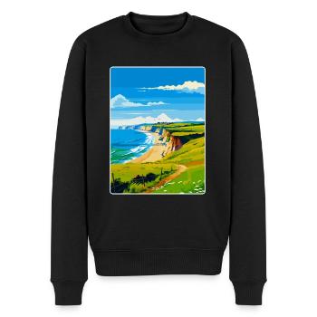 Dorset Uk Vintage Reiseposter Souvenir WPA - Männer Premium Bio Pullover - Schwarz - Vorne - Nico (187cm)
