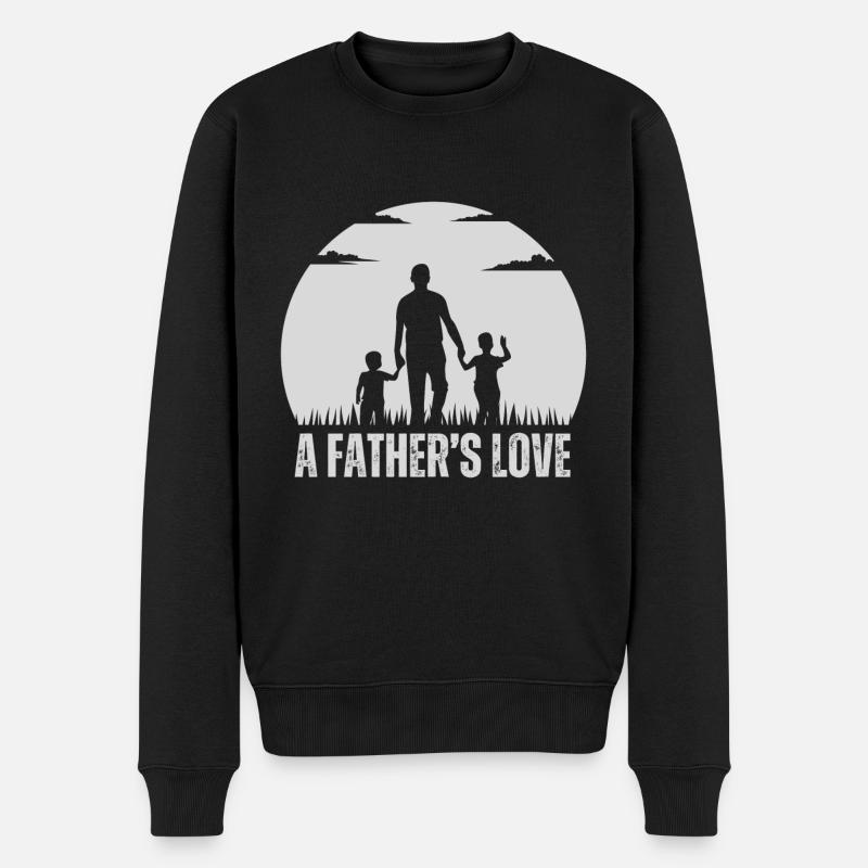 père et fils - Pull Premium bio Homme - noir