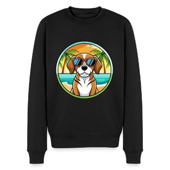 Beagle Harrier Chien Race Dessin Animé Lunettes de soleil Plage - Pull Premium bio Homme - noir - Devant - Nico (187cm)