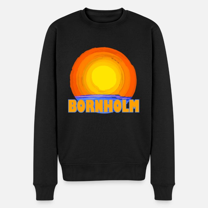 Bornholm Danemark Mer Baltique - Pull Premium bio Homme - noir
