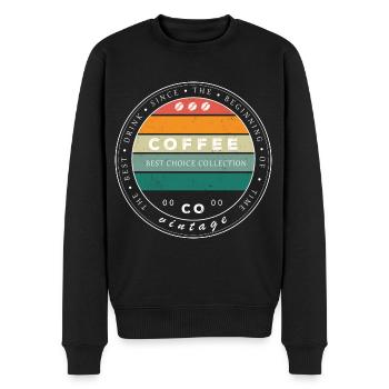 LOVE COFFEE - White - Männer Premium Bio Pullover - Schwarz - Vorne - Nico (187cm)