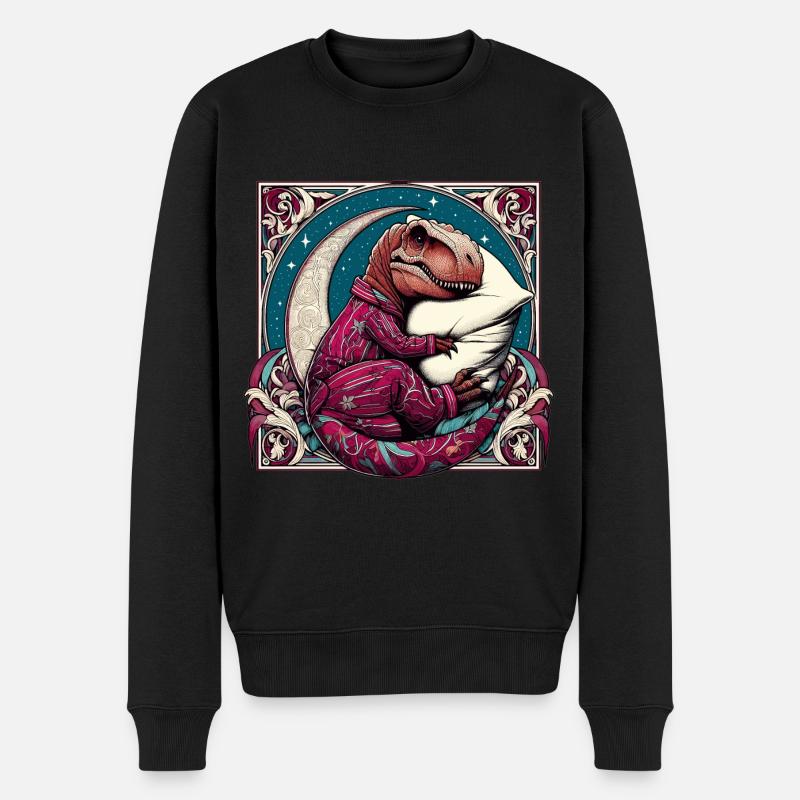 T-Rex Sleeping Hobby Cadeau - Pull Premium bio Homme - noir