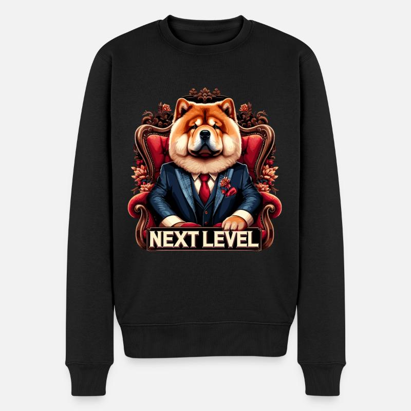 Chow Chow Next Level Königssessel Hund Geschenk - Männer Premium Bio Pullover - Schwarz
