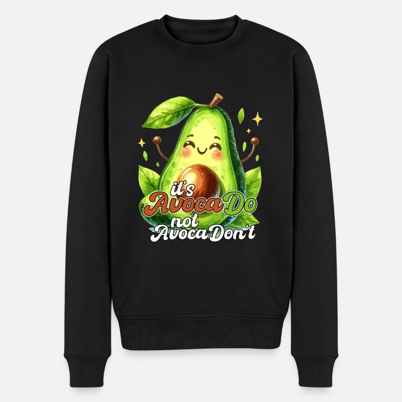 Happy Avocado son design AvocaDo - Pull Premium bio Homme - noir