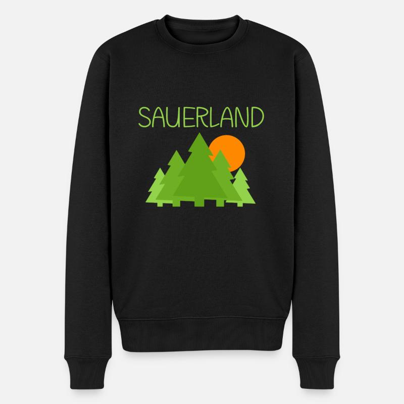 Sauerland - Männer Premium Bio Pullover - Schwarz