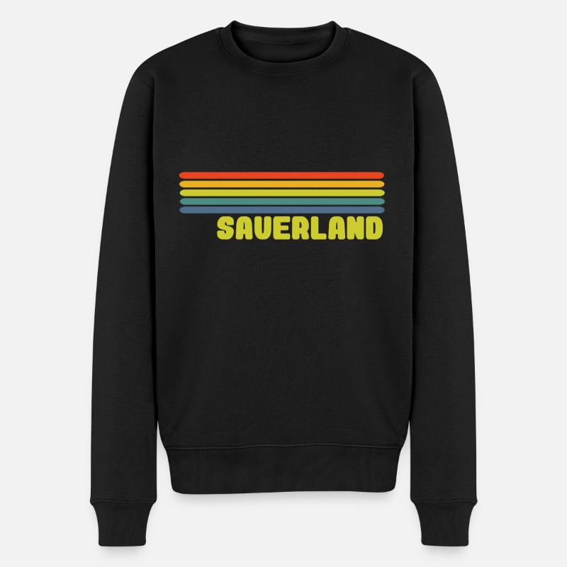 Sauerland Regenborgen - Männer Premium Bio Pullover - Schwarz