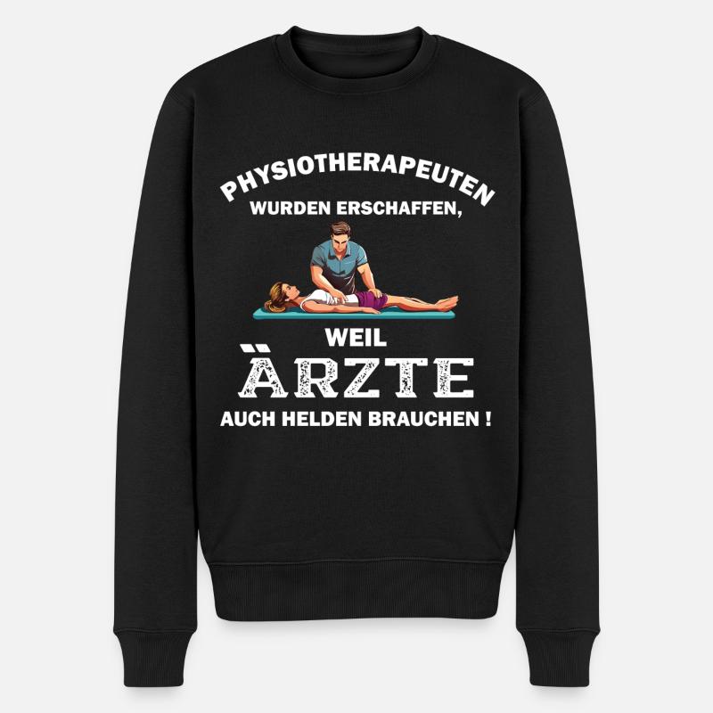 Physiotherapeut Geschenk Physio Physiotherapie - Männer Premium Bio Pullover - Schwarz