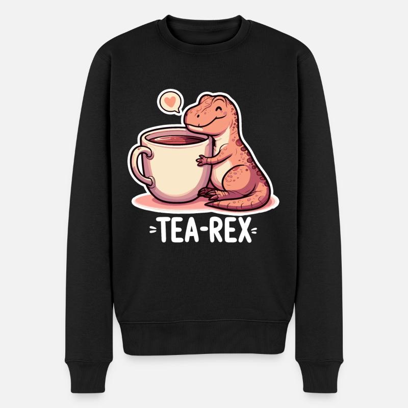 Tee Rex Tee-Rex Teetrinker Geschenk - Männer Premium Bio Pullover - Schwarz