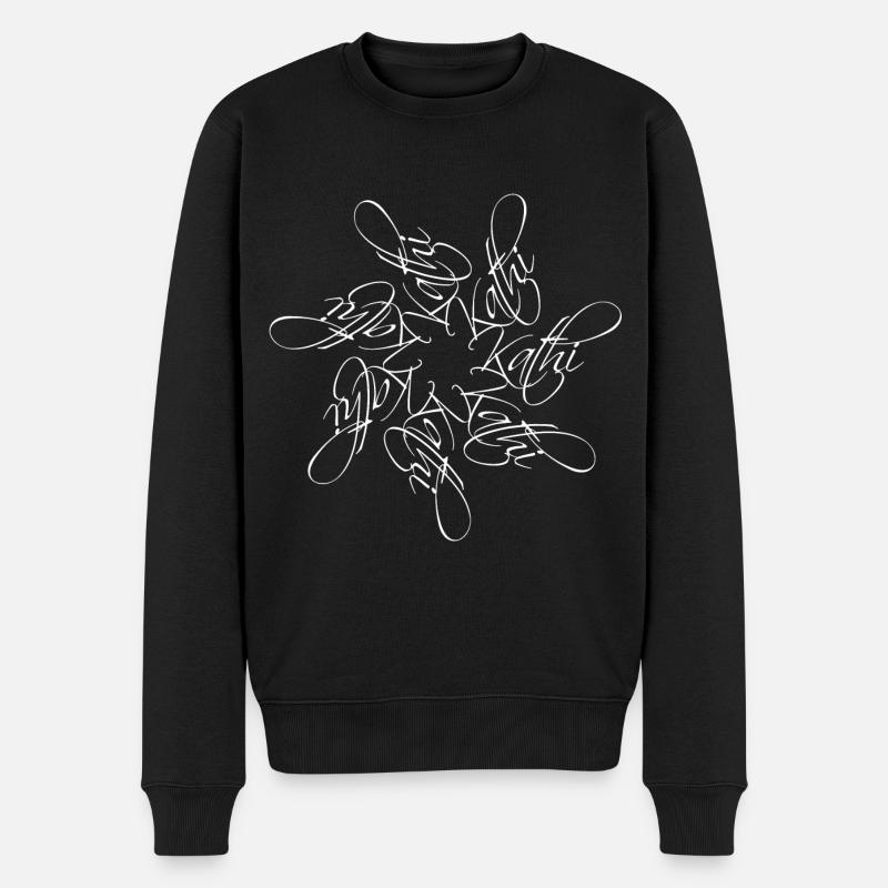 Nom Kathi Mandala - Pull Premium bio Homme - noir