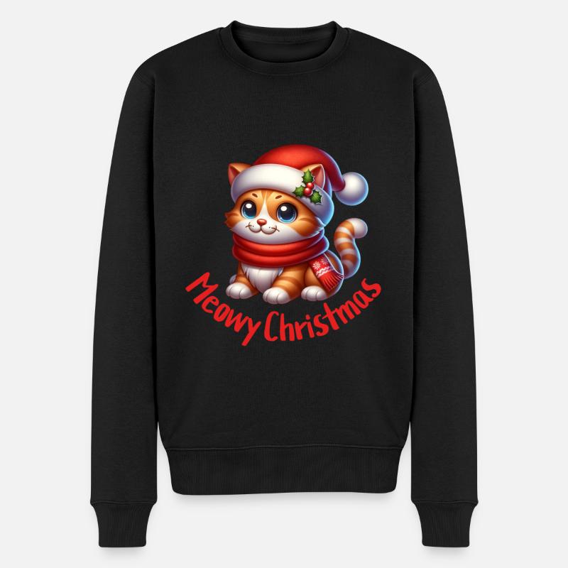 Noël chat - Pull Premium bio Homme - noir
