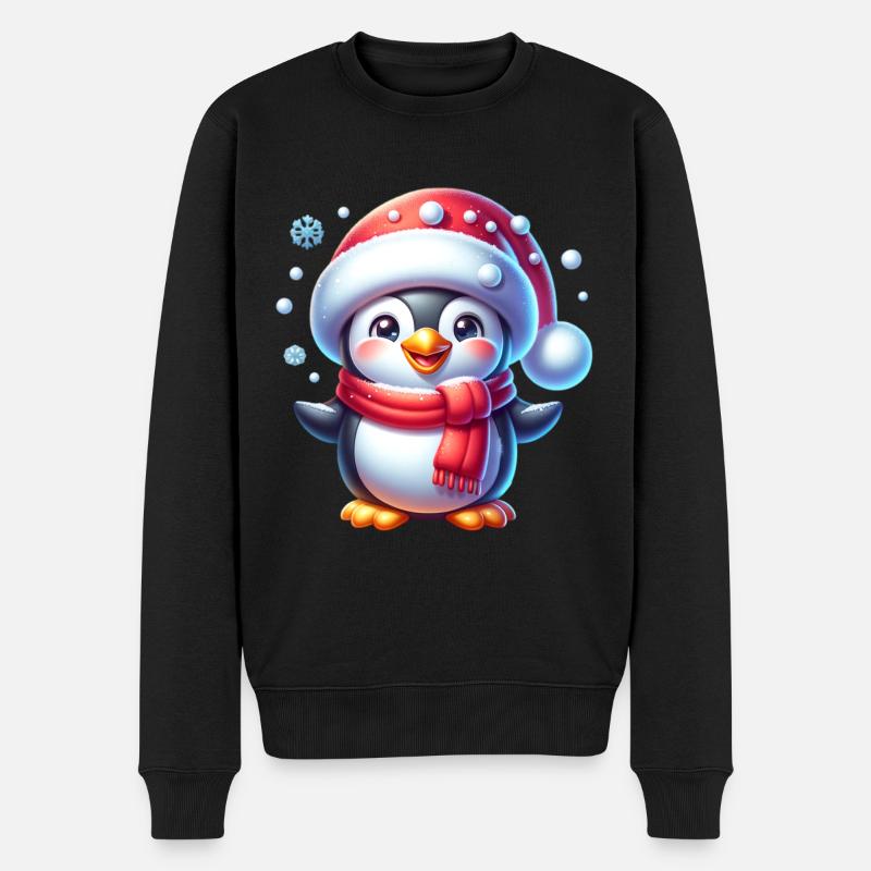 Pingouin de Noël Noël Noël - Pull Premium bio Homme - noir