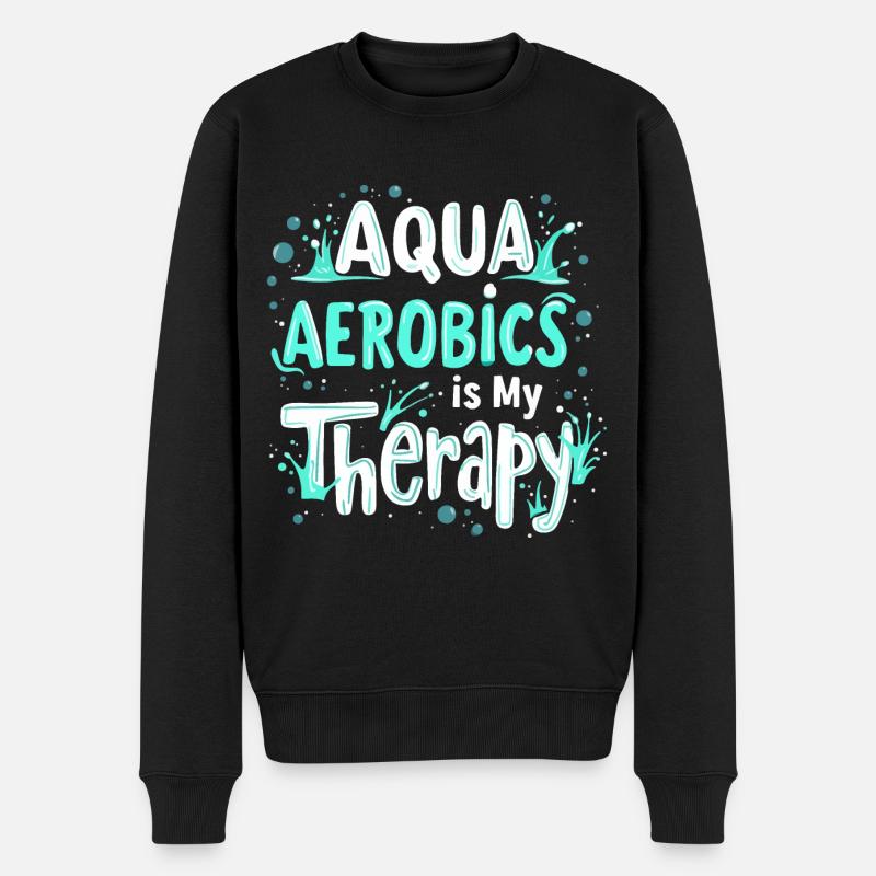 L’aquagym est ma thérapie - Pull Premium bio Homme - noir