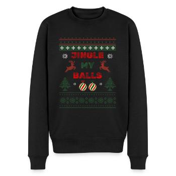 Jingle my balls - Men's Premium Organic Jumper - black - Front - Nico (187cm)
