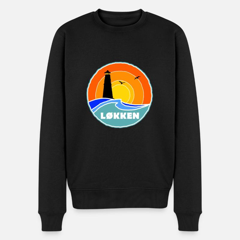 Phare de Løkken, Danemark - Pull Premium bio Homme - noir