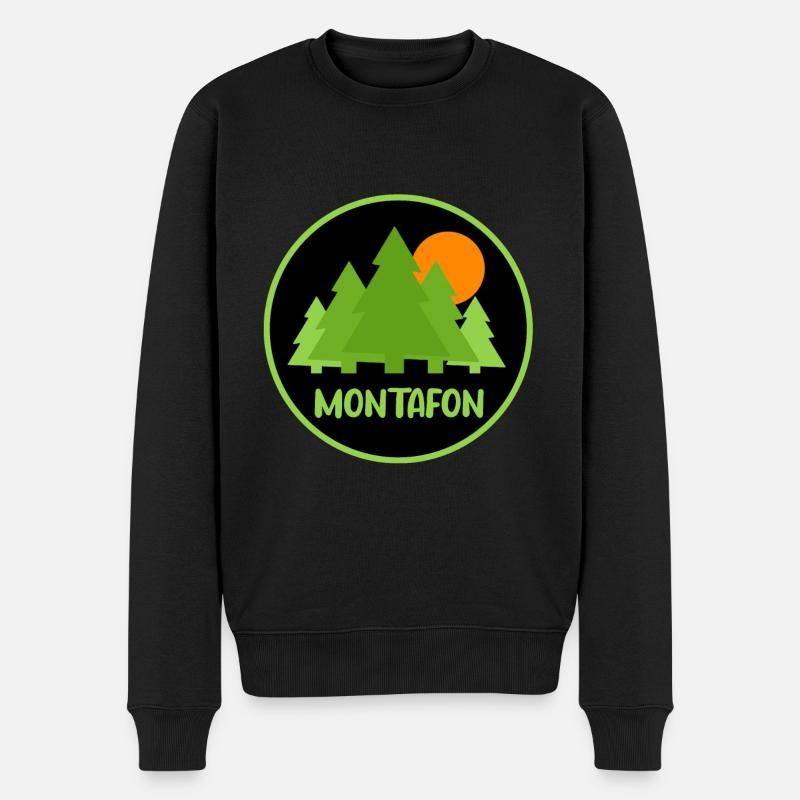 Montafon - Männer Premium Bio Pullover - Schwarz