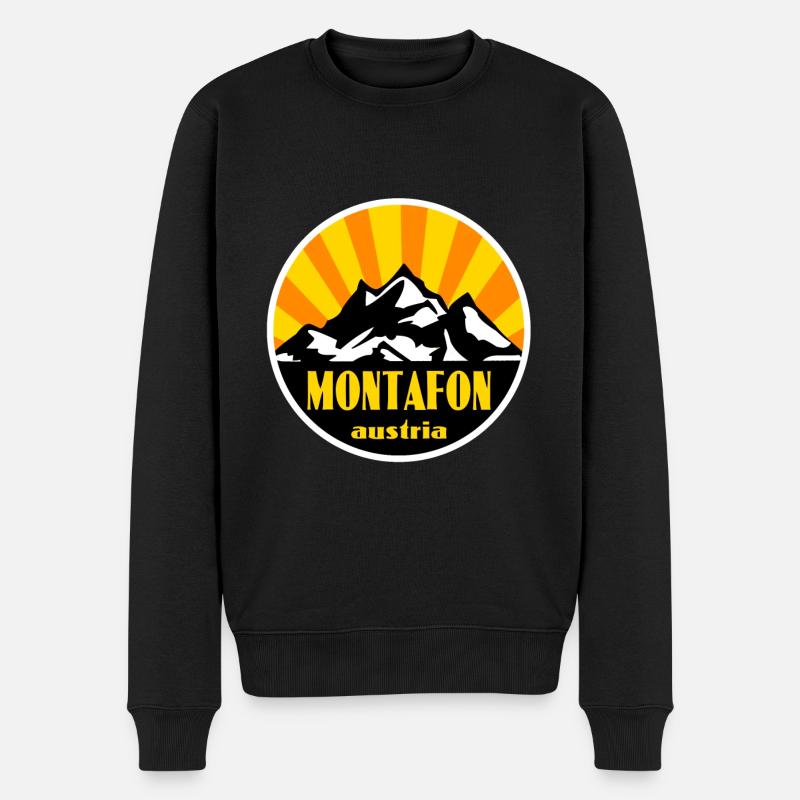 Montafon - Männer Premium Bio Pullover - Schwarz