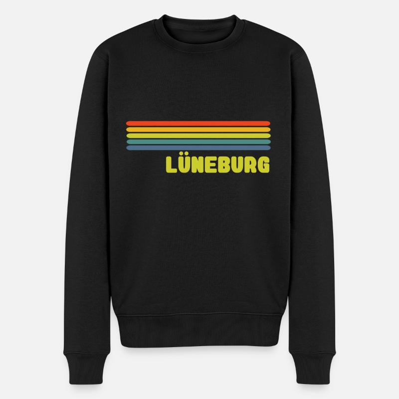 Lüneburg - Männer Premium Bio Pullover - Schwarz