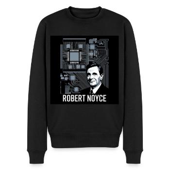 Erbe der Menschheit - Robert Noyce - Männer Premium Bio Pullover - Schwarz - Vorne - Nico (187cm)