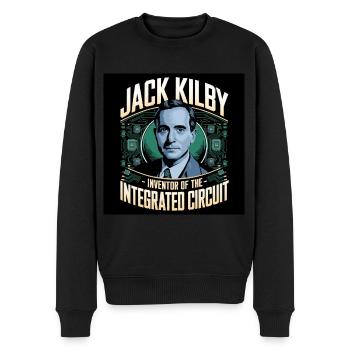 Patrimoine de l’humanité - Jack Kilby - Pull Premium bio Homme - noir - Devant - Nico (187cm)