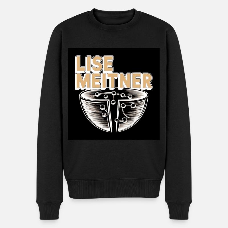 Erbe der Menschheit - Lise Meitner - Männer Premium Bio Pullover - Schwarz