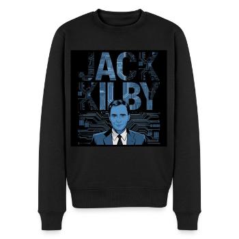 Patrimoine de l’humanité - Jack Kilby - Pull Premium bio Homme - noir - Devant - Nico (187cm)