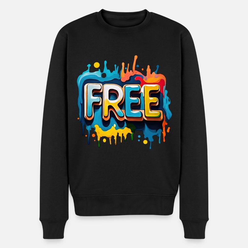 Freei, Libre, Liberté - Pull Premium bio Homme - noir