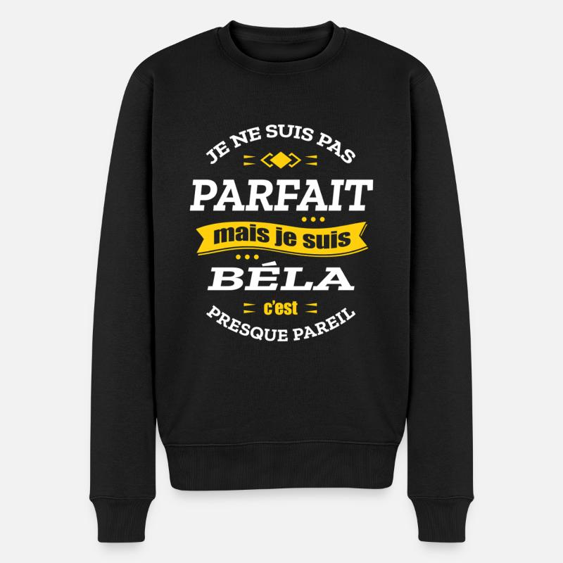 BÉLA PARFAIT - PRENOM BÉLA - Pull Premium bio Homme - noir