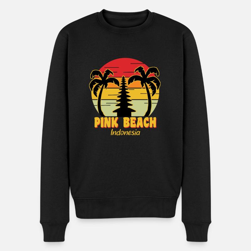 Plage rose - Pull Premium bio Homme - noir