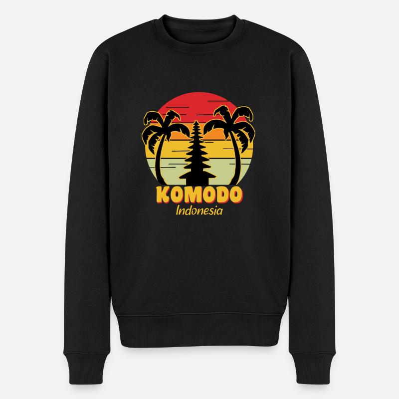 Komodo - Männer Premium Bio Pullover - Schwarz