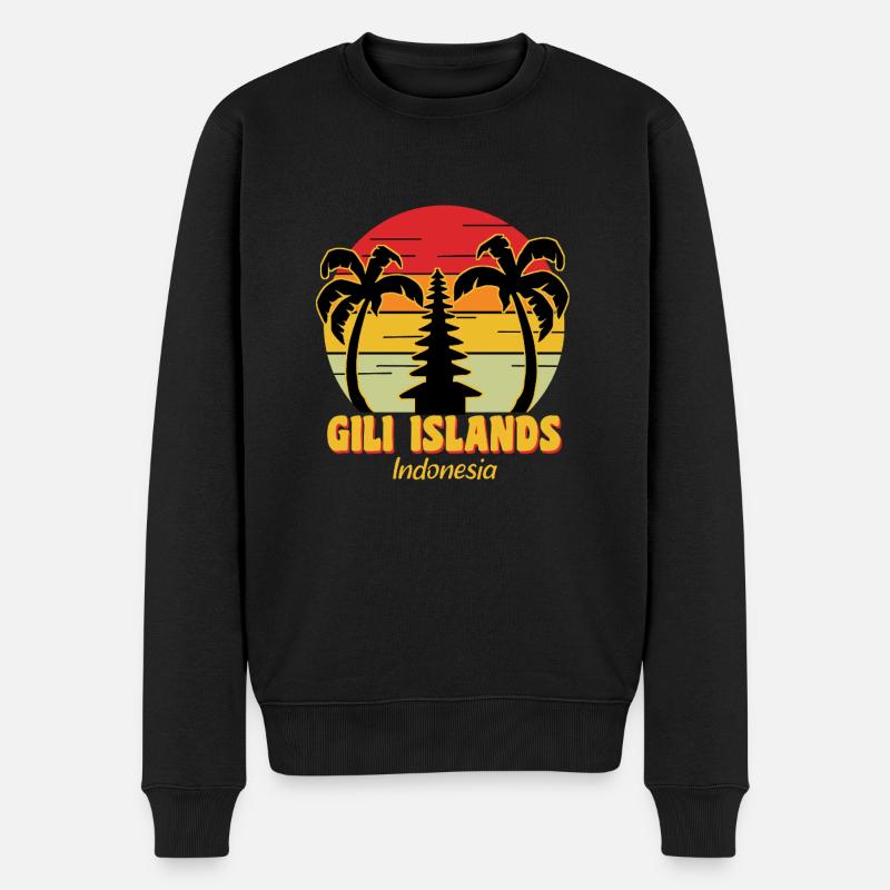Îles Gili - Pull Premium bio Homme - noir