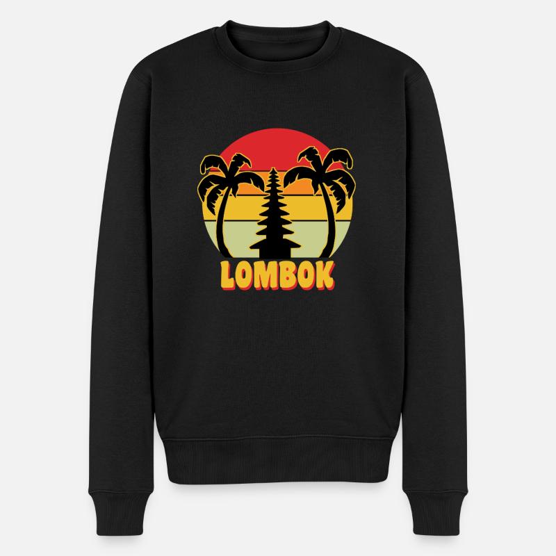 Lombok - Männer Premium Bio Pullover - Schwarz