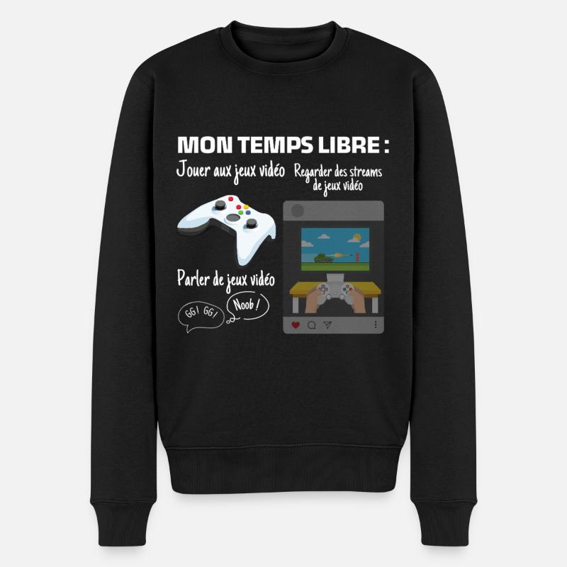 Mon temps libre : 100% gaming - Pull Premium bio Homme - noir