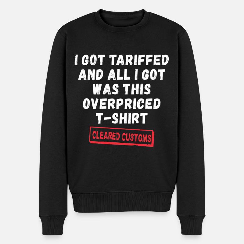 Gegen Zölle USA - Anti Zoll Statement - Männer Premium Bio Pullover - Schwarz
