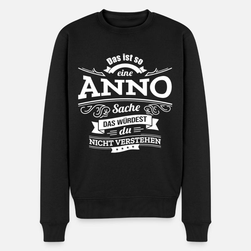 ANNO, DER KATALYSATOR FÜR DEINEN ERFOLG - Männer Premium Bio Pullover - Schwarz