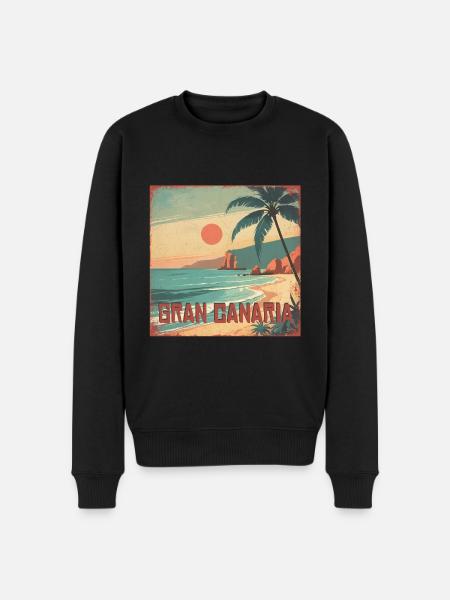 Gran Canaria - Männer Premium Bio Pullover - Schwarz