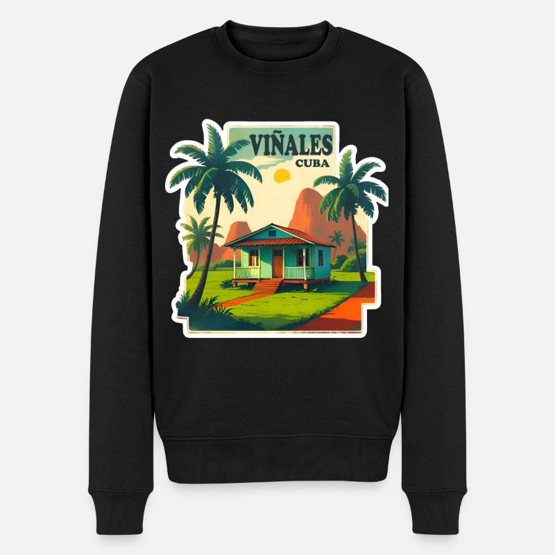 Vinales Kuba - Männer Premium Bio Pullover - Schwarz