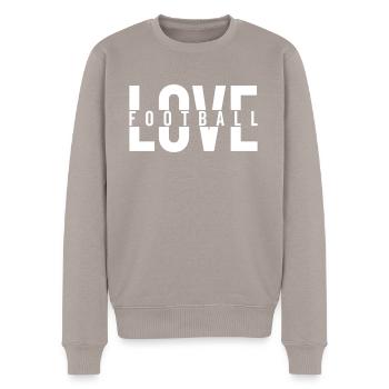 LOVE FOOTBALL USA Football américain - Pull Premium bio Homme - taupe - Devant - Nico (187cm)