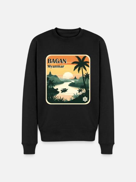 Bagan, Myanmar - Men's Premium Organic Jumper - black