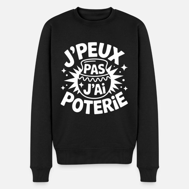 J’peux pas, j’ai poterie - Pull Premium bio Homme - noir