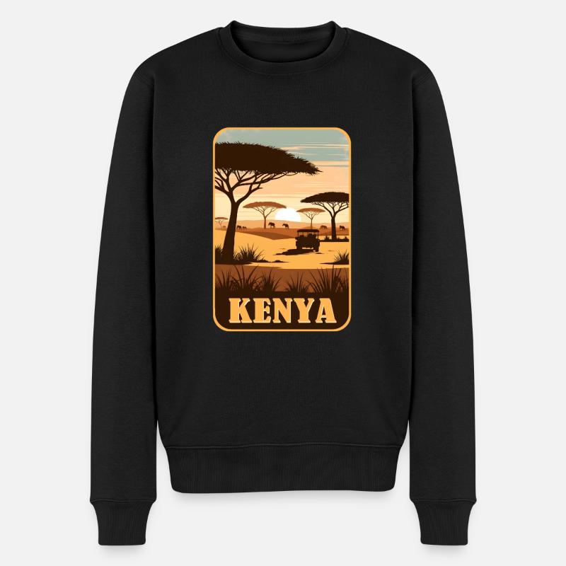 Safari Afrique Kenya - Pull Premium bio Homme - noir
