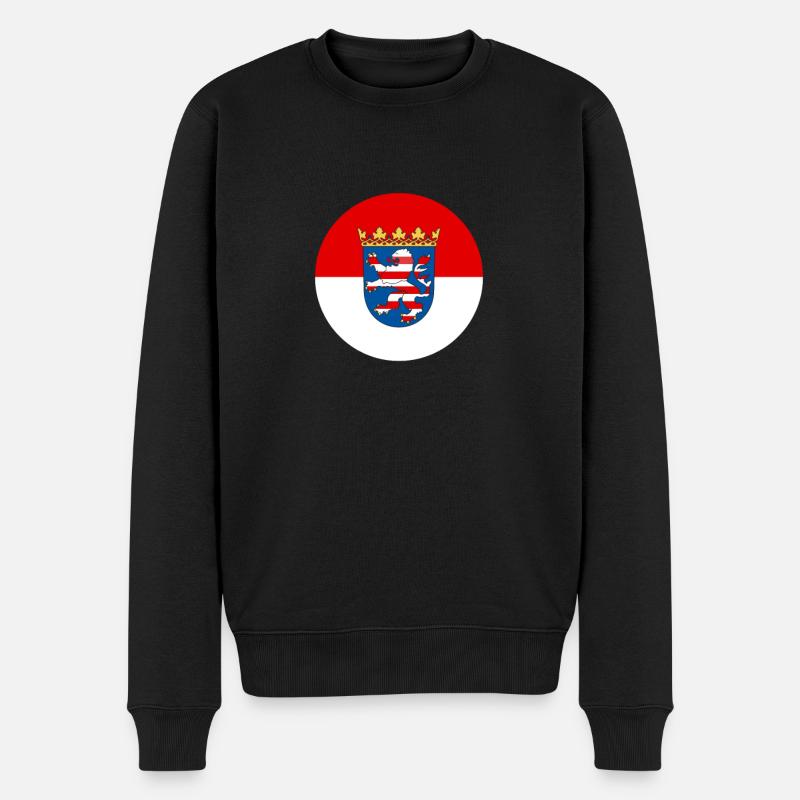 Hessen hessisch Flagge Fahne - Männer Premium Bio Pullover - Schwarz
