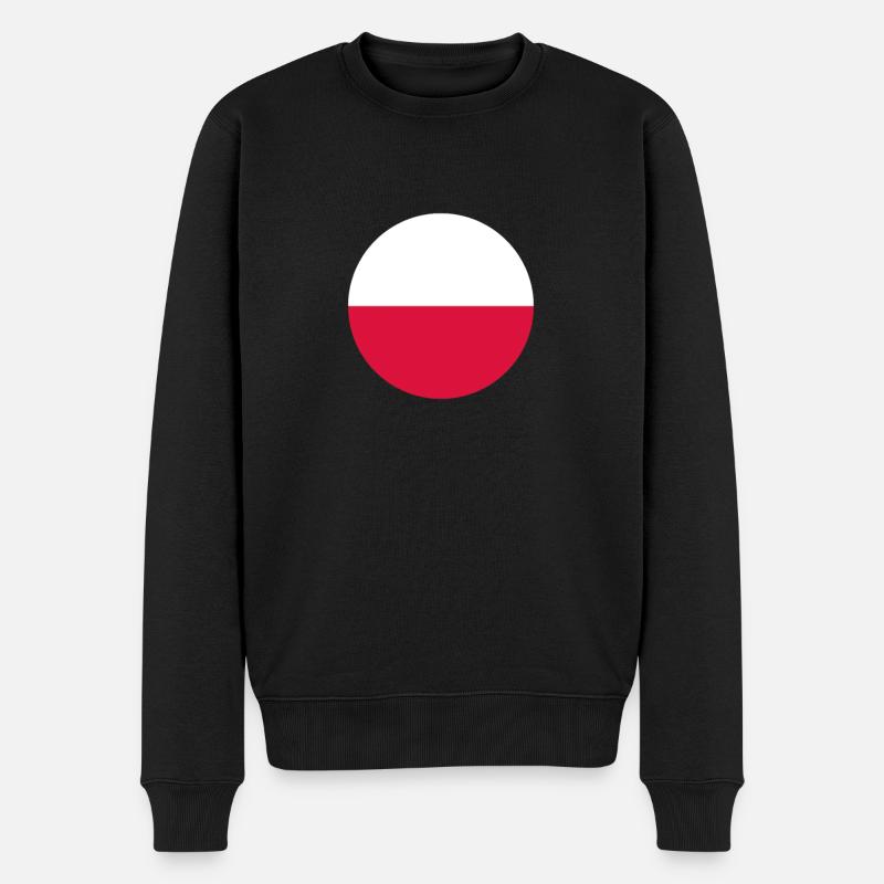 Pologne drapeau drapeau polonais - Pull Premium bio Homme - noir