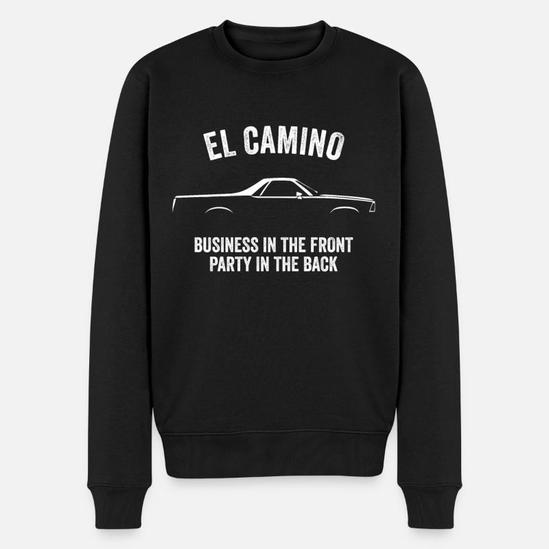 el camino slogan w - Männer Premium Bio Pullover - Schwarz