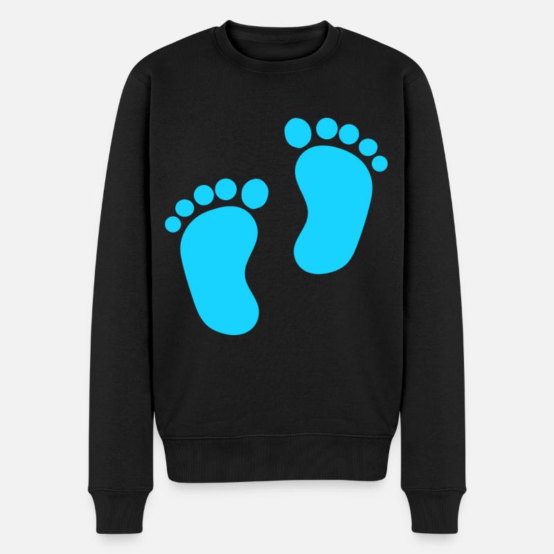 Pieds de bébé Garçon bleu - Pull Premium bio Homme - noir