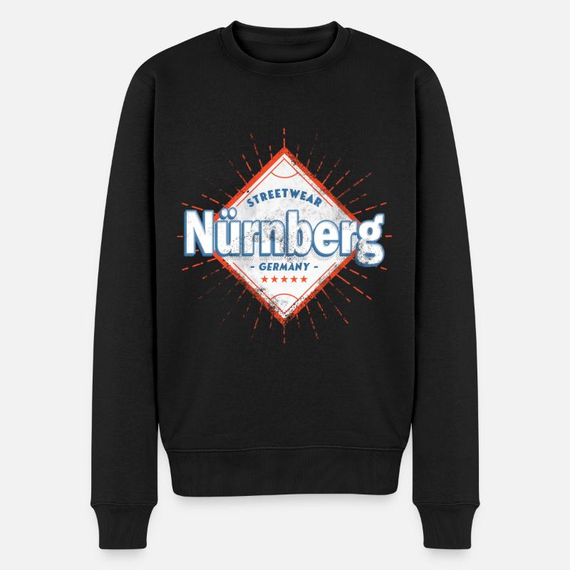 Nürnberg Deutschland Stadt Skyline Heimat Liebe - Männer Premium Bio Pullover - Schwarz