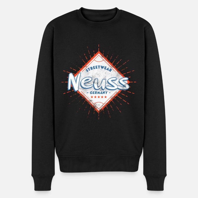 Neuss Deutschland Stadt Skyline Heimat Liebe - Männer Premium Bio Pullover - Schwarz